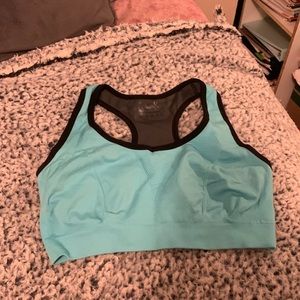 Blue sports bra